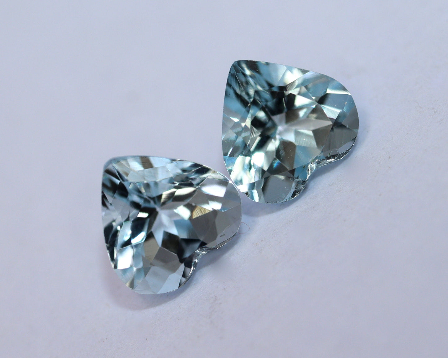 6 mm AAA Natural AQUAMARINE Heart Cut, SUPER High Quality Aquamarine, Tiny Hearts, For Heart Stud Earrings