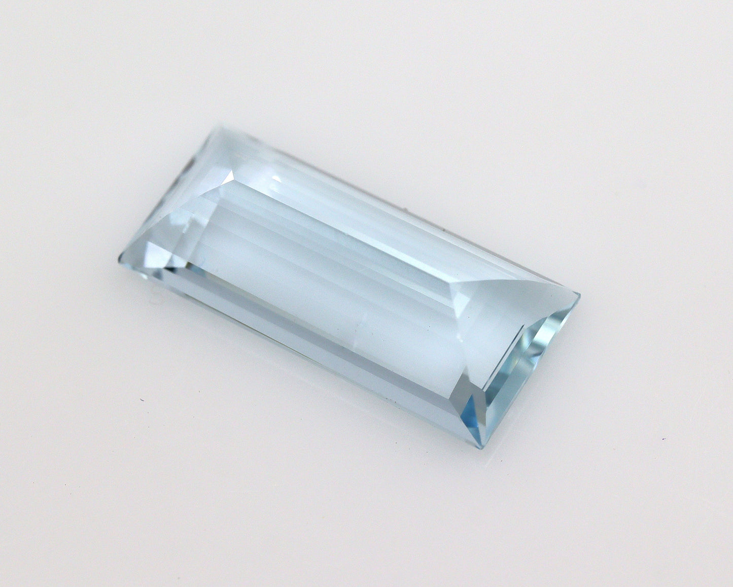 5.6 Ct Long Baguette Aquamarine | AAA+ Natural Untreated Aquamarine Gemstone | Emerald Cut Blue Gem for East West Ring or Pendant
