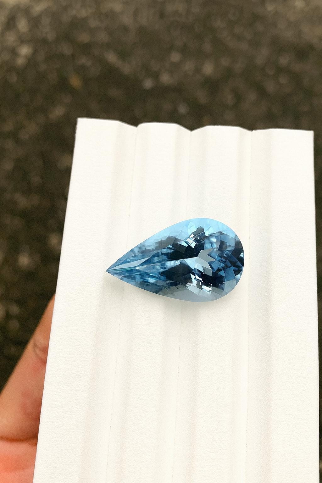 5 Ct Natural Aquamarine Pear Cut • AAA+ Medium–Dark Blue Aquamarine • Big Gemstone for Ring • Unheated Statement Aquamarine