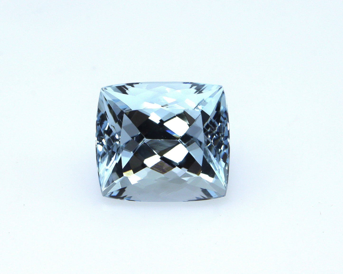 SPECIAL CUT! 5.6 Ct AAA Natural Aquamarine Cushion, Unique Micro-Faceted Cushion Gem, Medium Blue Aquamarine, March Birthstone Gem