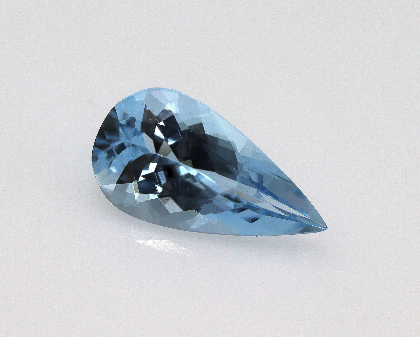 1.48 Ct Dark Blue Aquamarine Pear | AAA+ Gem 12x6.5mm | Natural Gem for Pendant, Pear Ring or Halo Necklace | Fine Cut | Drop Pendant Gem