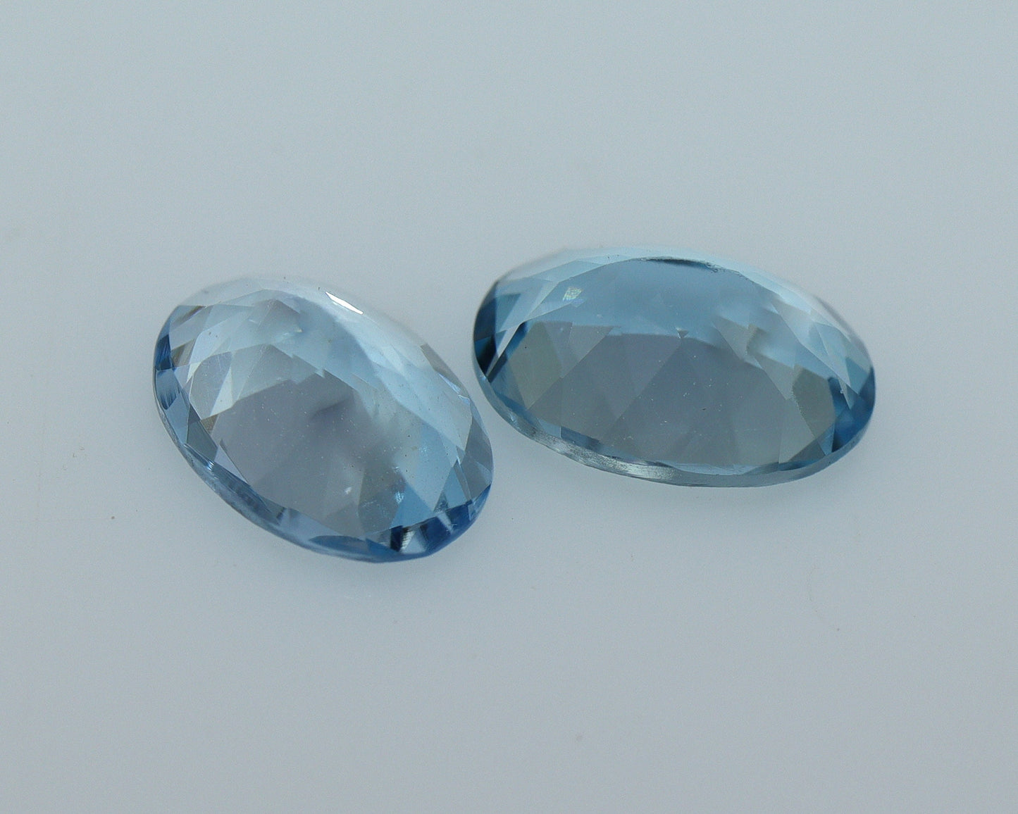 7x5 mm Aquamarine Oval Pair, AAA+ Natural Blue Aquamarine 1.2 Ct Matched Stones, Loose Gemstones for Stud Earrings, Sets