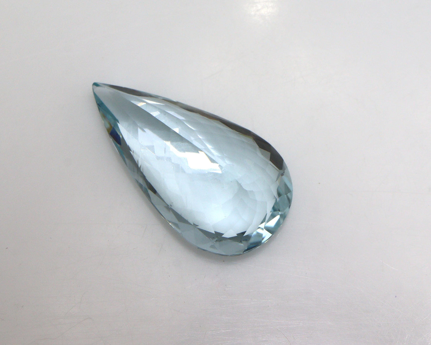 8.4 Cts Greenish Blue AQUAMARINE Big Pear, 21x11 mm Long Pear Cut For Drop Necklace, Large Tear Drop Pendant, Super Fine Ocean Blue