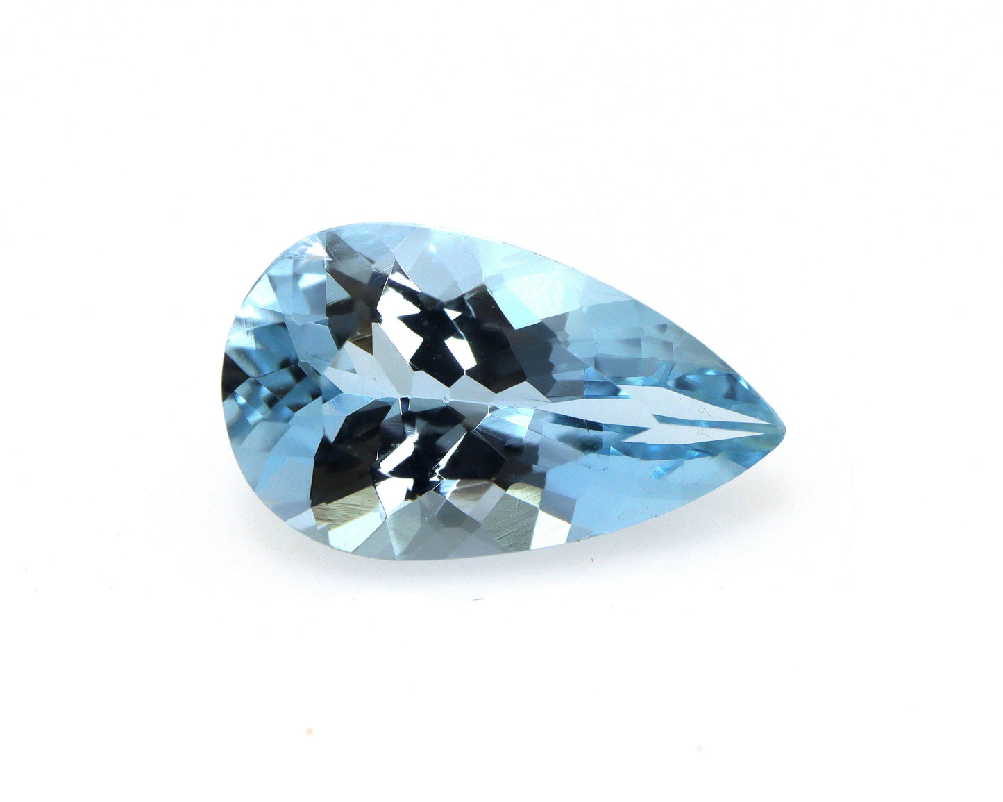 2 Ct AAA+ Natural Aquamarine Pear Cut | 11.9x7 mm Medium to Dark Blue Faceted Gemstone | High Saturation Aquamarine for Ring or Pendant