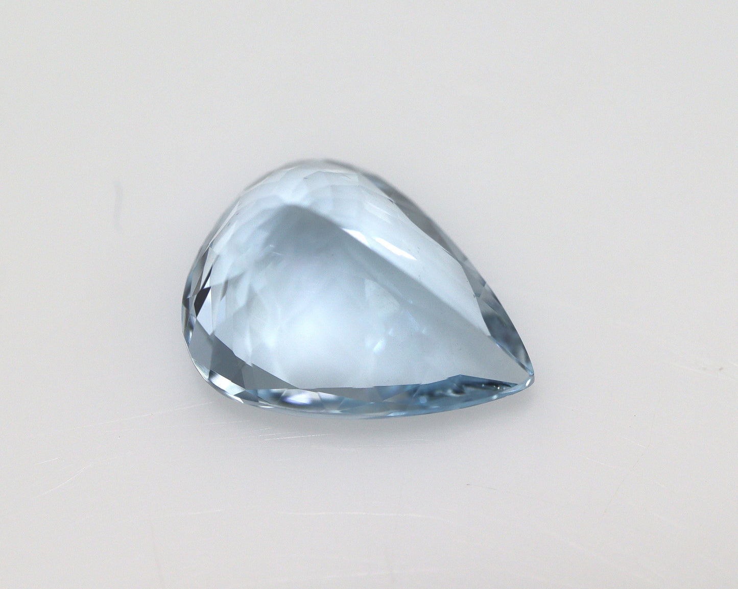 4.1 Ct Natural Aquamarine Pear – 12.9x10 mm Medium Blue Gemstone, Eye Clean AAA Aquamarine for Ring or Tear Drop Pendant