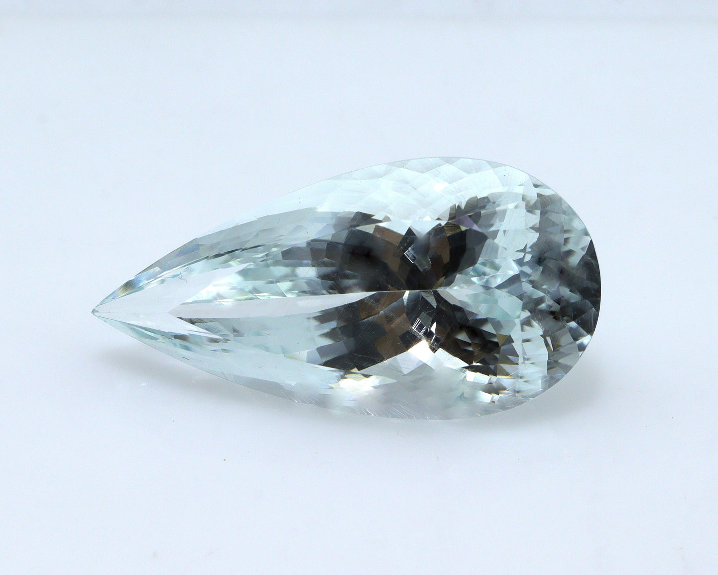 33.9 Ct Pear Cut Aquamarine Gem | Light Greenish Blue Loose Stone | Big Statement Gem for Ring | Custom Jewelry | Big Gem For Necklace