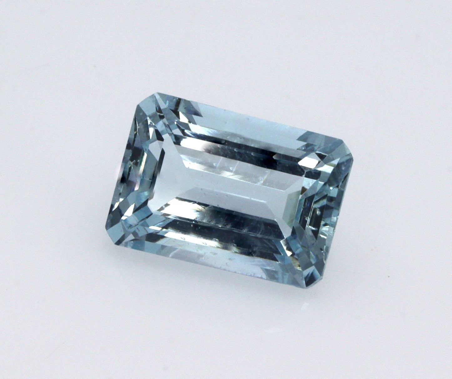 1.5 Cts Natural Aquamarine Emerald Cut 8x5.6 mm Aquamarine Octagon, Emerald Cut Ring, Excellent Cut Grade Aquamarine Gemstone, Good for Ring