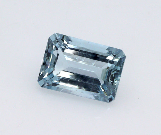 1.5 Cts Natural Aquamarine Emerald Cut 8x5.6 mm Aquamarine Octagon, Emerald Cut Ring, Excellent Cut Grade Aquamarine Gemstone, Good for Ring