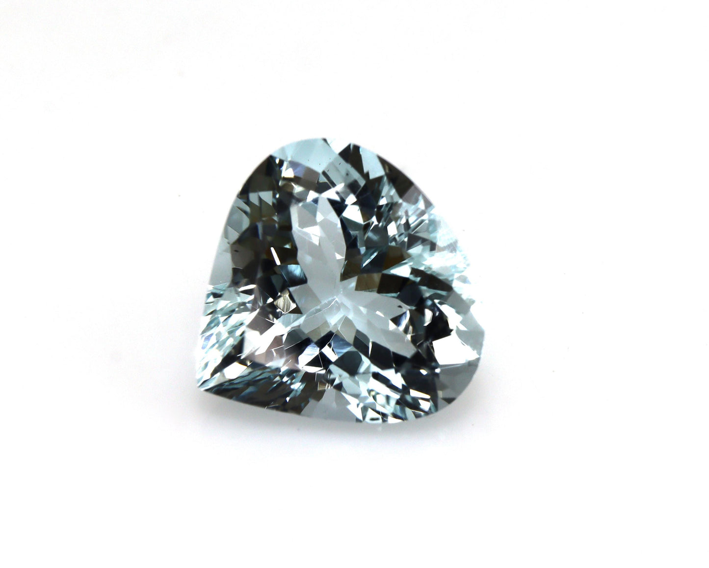 7.5 Ct Natural Aquamarine Heart Cut | Light Blue, Eye Clean, Unheated Gemstone for Ring or Pendant