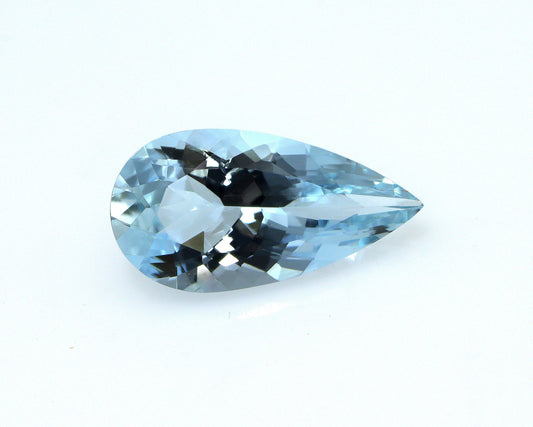 3.3 Cts AAA Natural AQUAMARINE Pear 15.5x8.1 mm, For Pear Shape Engagement Ring, Loose Aquamarine Gemstones