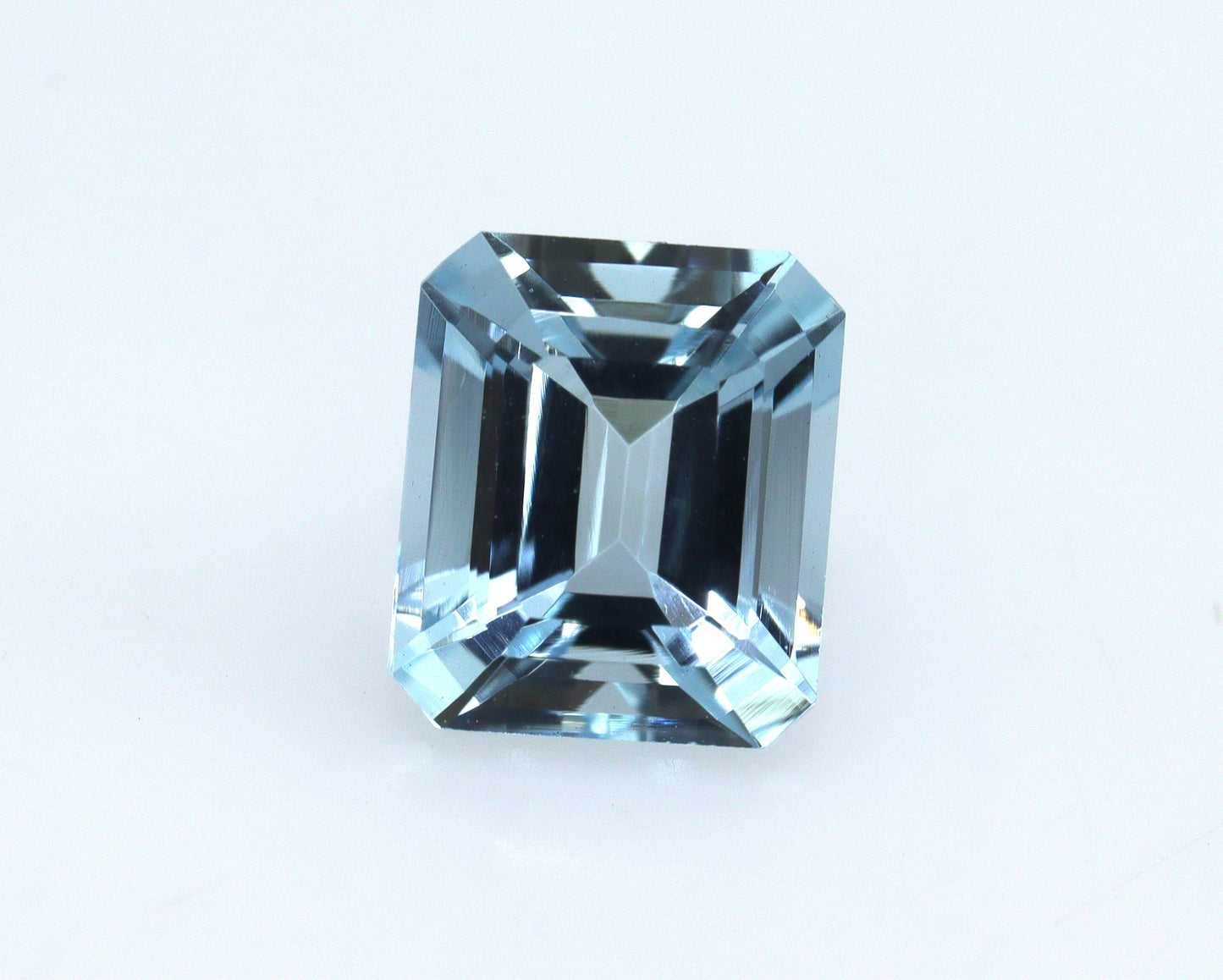 1.15 Ct Natural Aquamarine Emerald Cut, 6.6x5.7 mm Medium Blue Gemstone, AAA Eye Clean Aquamarine for Engagement Ring, March Birthstone