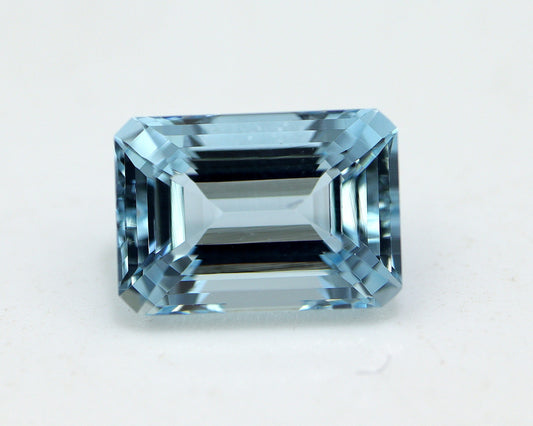 2.5 Ct Aquamarine Emerald Cut – AAA+ Natural 9.3x6.5 mm Medium Blue Gemstone, Eye Clean Aquamarine for Ring or Pendant