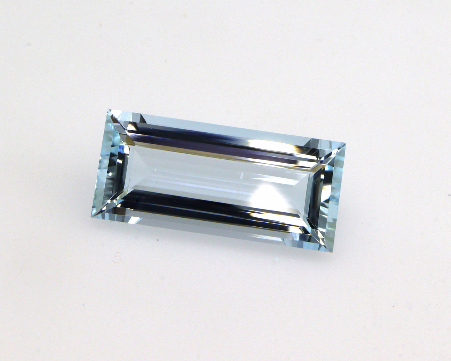 5.6 Ct Long Baguette Aquamarine | AAA+ Natural Untreated Aquamarine Gemstone | Emerald Cut Blue Gem for East West Ring or Pendant