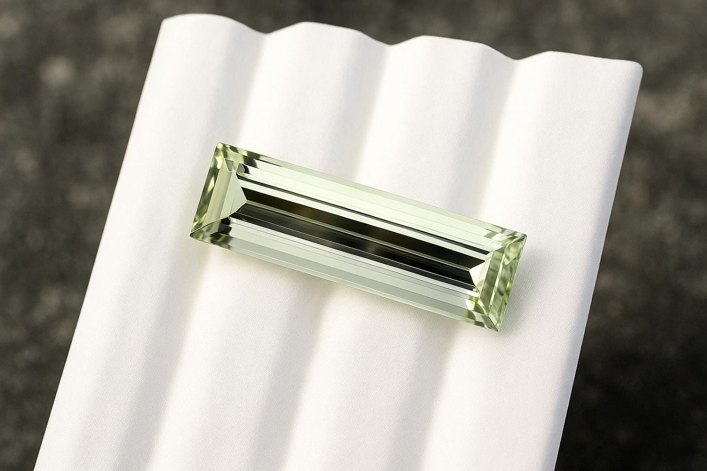 Rare Long Baguette Cut — 7.7 Ct Natural Aquamarine | 24.8×6.8 mm Extra Long Skinny Baguette Shape | Sleek & Unique Step-Cut Gemstone