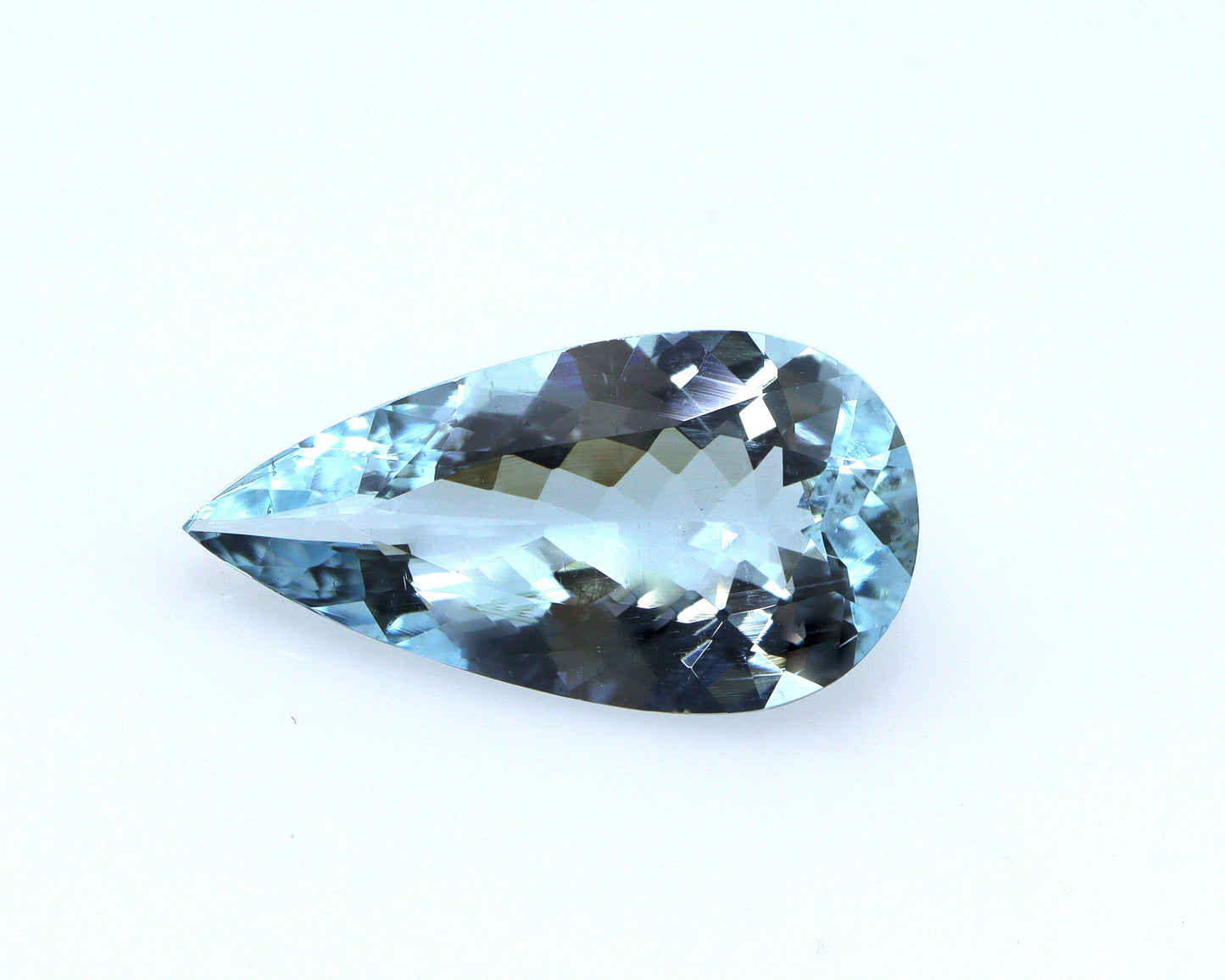 3.9 Ct Aquamarine Pear Cut Gemstone, AAA Natural Aquamarine 17.5x9.2 mm, Dark Blue Pear Shape Aquamarine