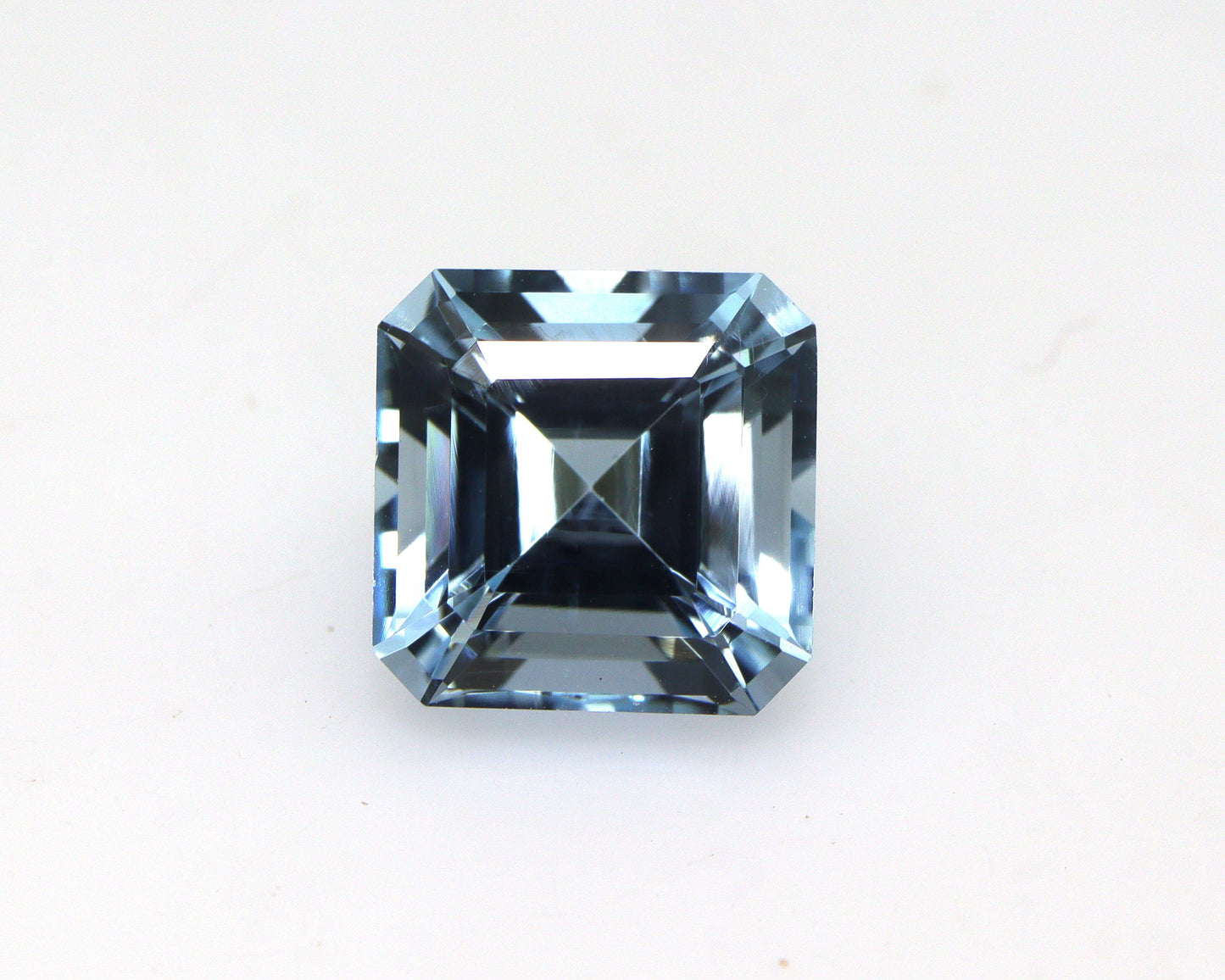 3 Ct Asscher Cut Aquamarine | 8.4 mm Dark Blue Square Gemstone | Asscher Cut Ring | TOP QUALITY Aquamarine AAA+