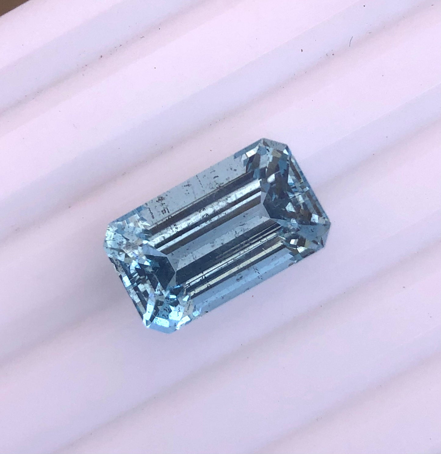 BIG 8.10 Cts Dark Blue Aquamarine • Emerald Cut • Rare & Natural • Statement Necklace Stone • Big Solitaire Ring • Vintage Ring Gemstone