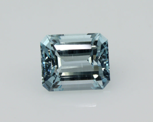 3 Ct Natural Aquamarine Emerald Cut 9.1x7.6 mm, Loose Light Blue March Birthstone, Aquamarine for Ring, AAA Grade Gemstone