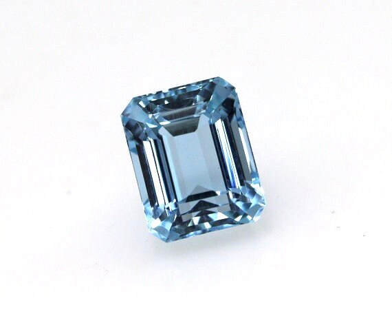 ULTRA FINE! 1.74 Ct Natural Aquamarine Emerald Cut | Deep Blue Gemstone | March Birthstone | 7.3x5.8 mm Loose Gem | Engagement Ring Stone