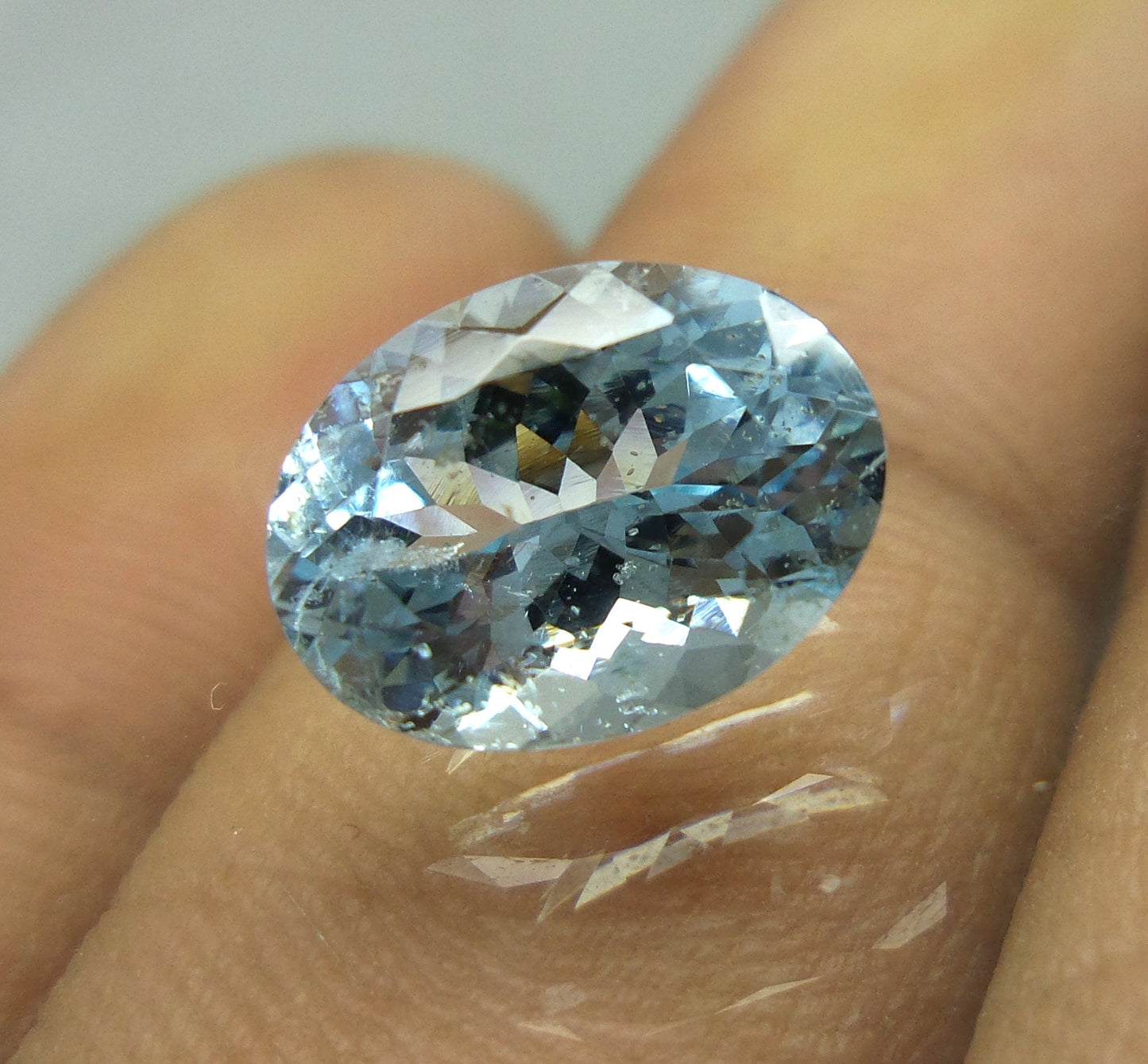 3.8 Ct Natural Aquamarine Oval Cut | Blue Aquamarine Gemstone | March Birthstone | Loose Aquamarine for Ring or Pendant | Faceted Gem