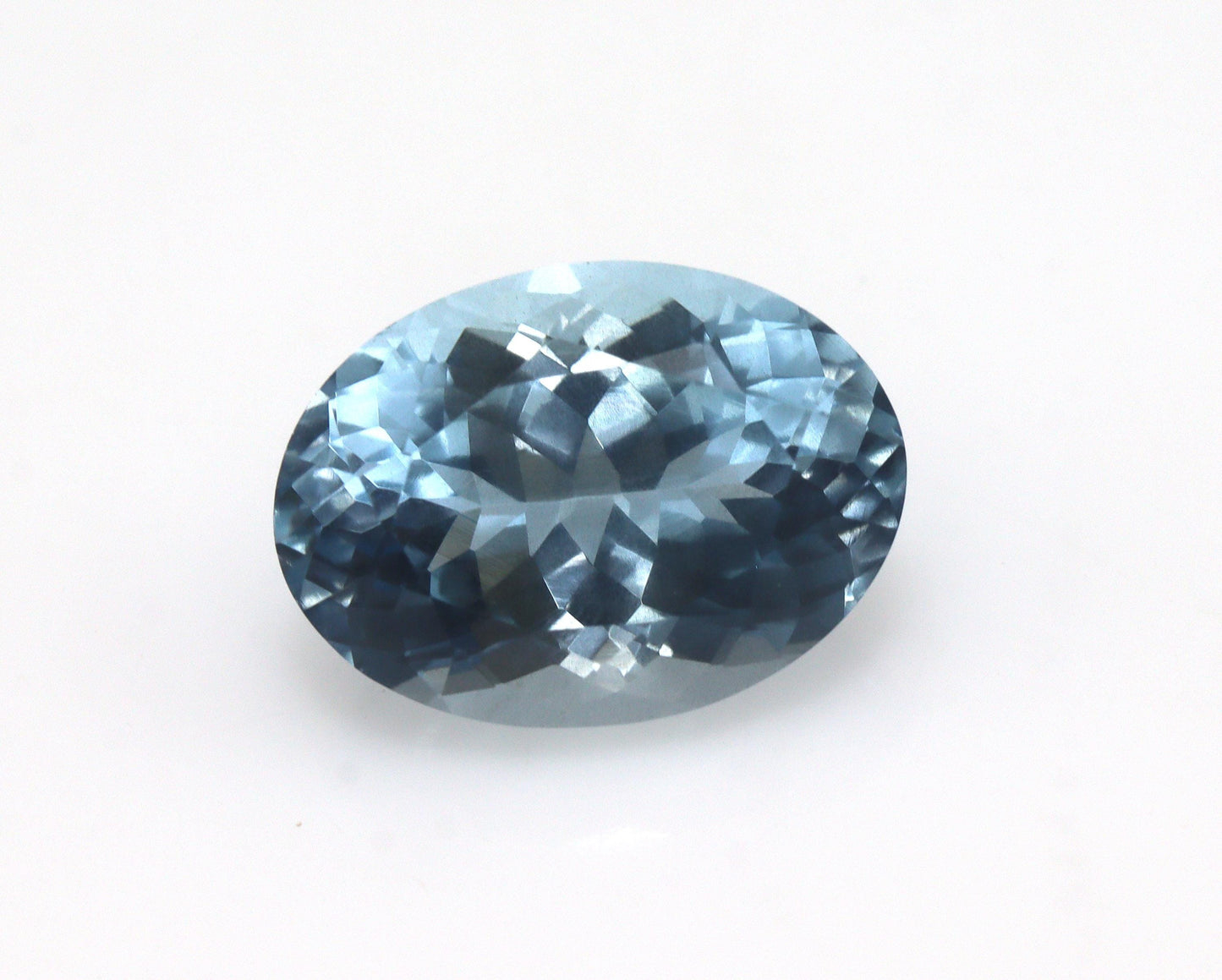 4.53Ct Dark Blue Oval Aquamarine | 12.6x9.3mm Eye Clean No Heat Gem | Loose Gemstone for Ring | Custom Jewelry Design, French Band Halo Ring