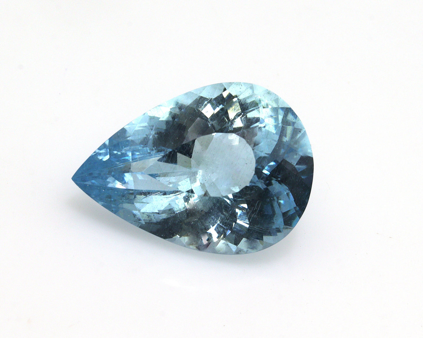 HUGE 12.40 Cts Natural Aquamarine • 19.8×14.2 mm Pear Cut • Rare Medium–Dark Blue • AAA Statement Aquamarine Necklace Stone