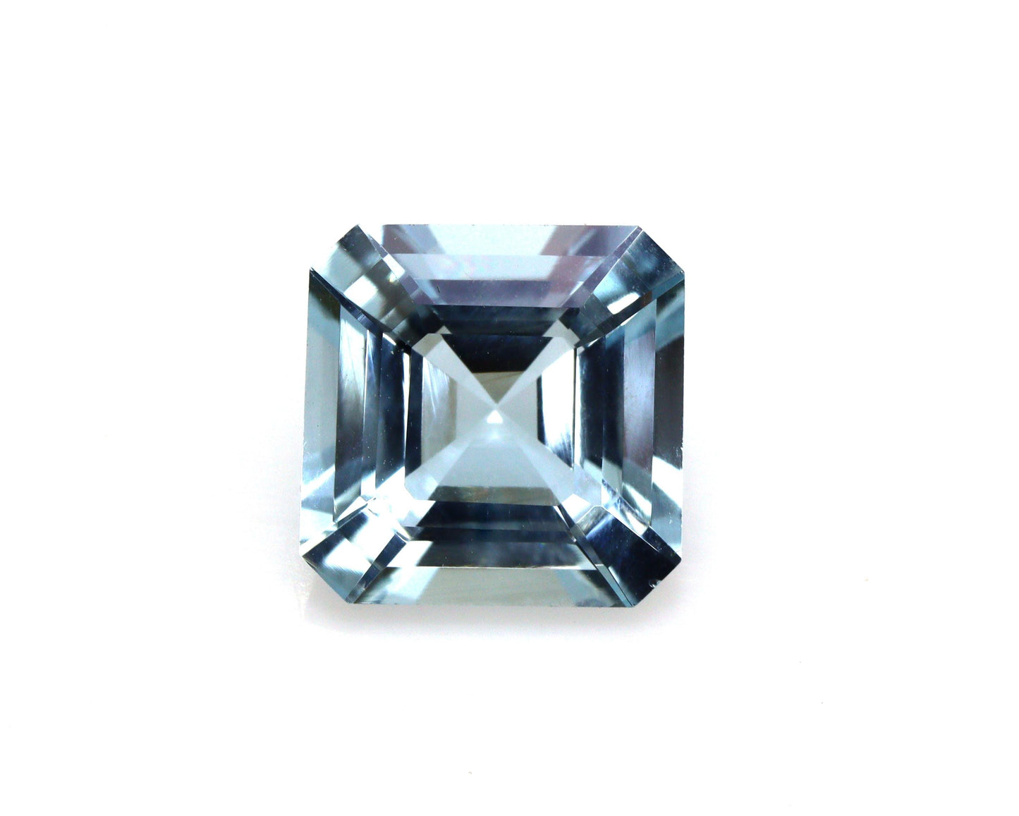 Natural Aquamarine Asscher Cut – 9mm | 2.76 Cts AAA+ Loose Gemstone | Eye Clean | Square Cut for Ring or Pendant | Custom Jewelry Option