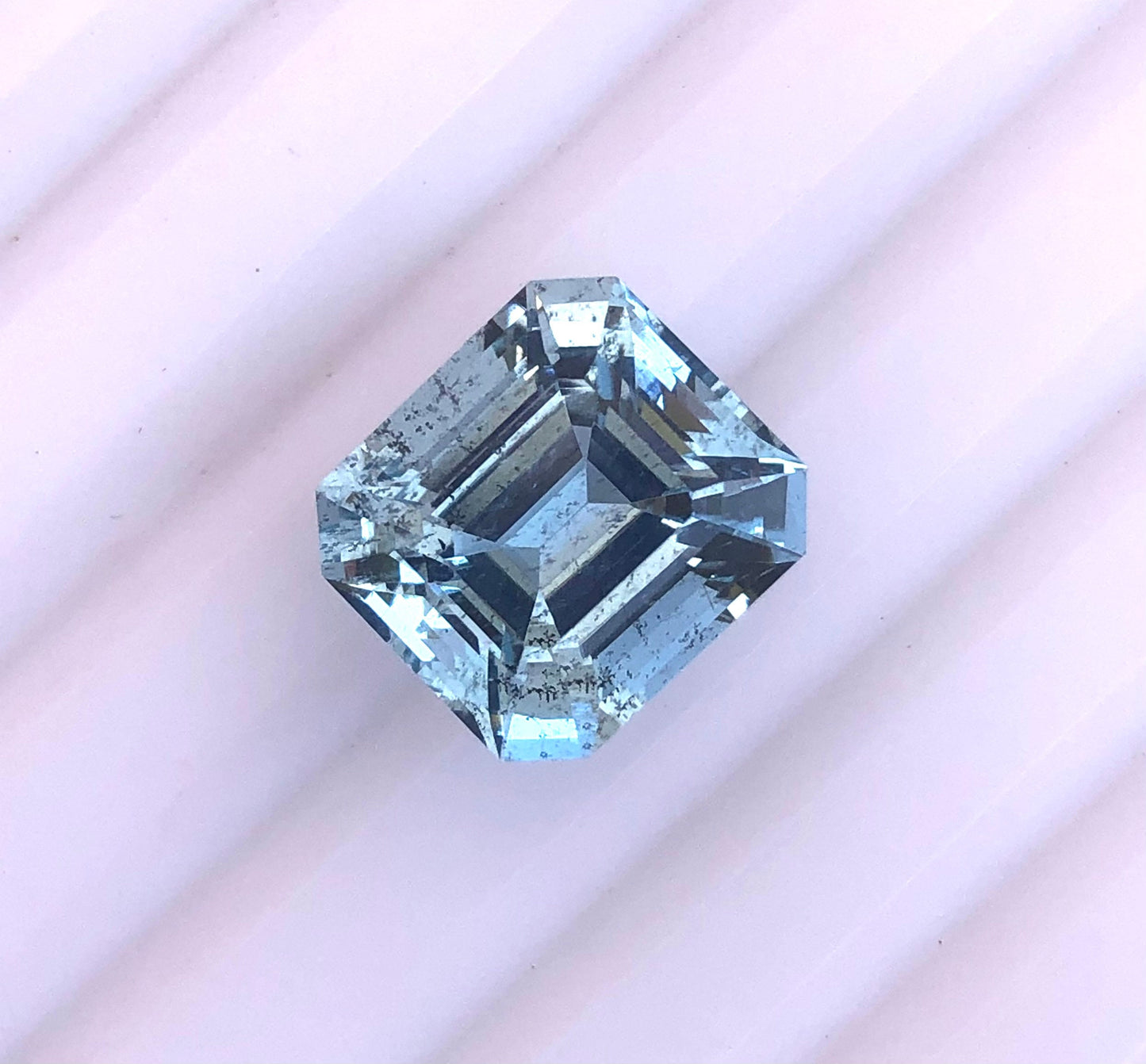 5.9 Ct Dark Blue Aquamarine Octagon • Natural Medium–Dark Blue Aquamarine • Big Statement Gemstone • Ocean Blue Aquamarine for Ring