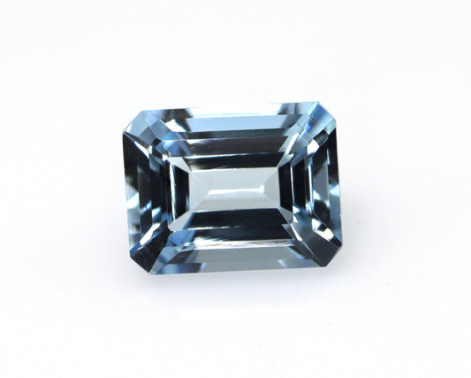 SUPER QUALITY 1.25 Ct AAA Natural Aquamarine Emerald Cut | 7.3x5.6 mm Octagon Loose Gemstone | Medium Blue Aquamarine for Custom Ring