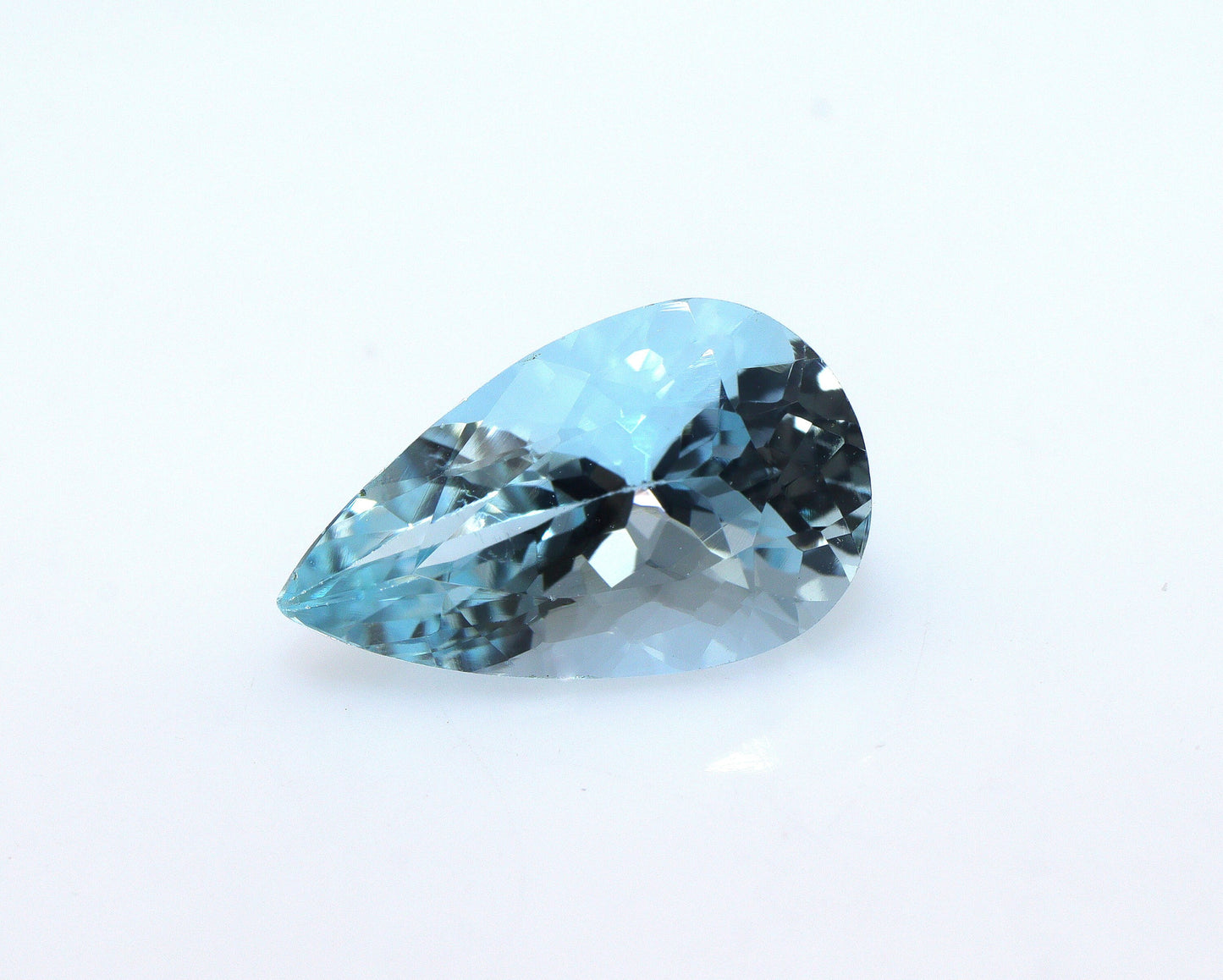 3.1 Ct Dark Blue Aquamarine Pear | AAA++ Loupe Clean Gemstone | Natural Pear Cut March Birthstone | Wedding Ring Stone