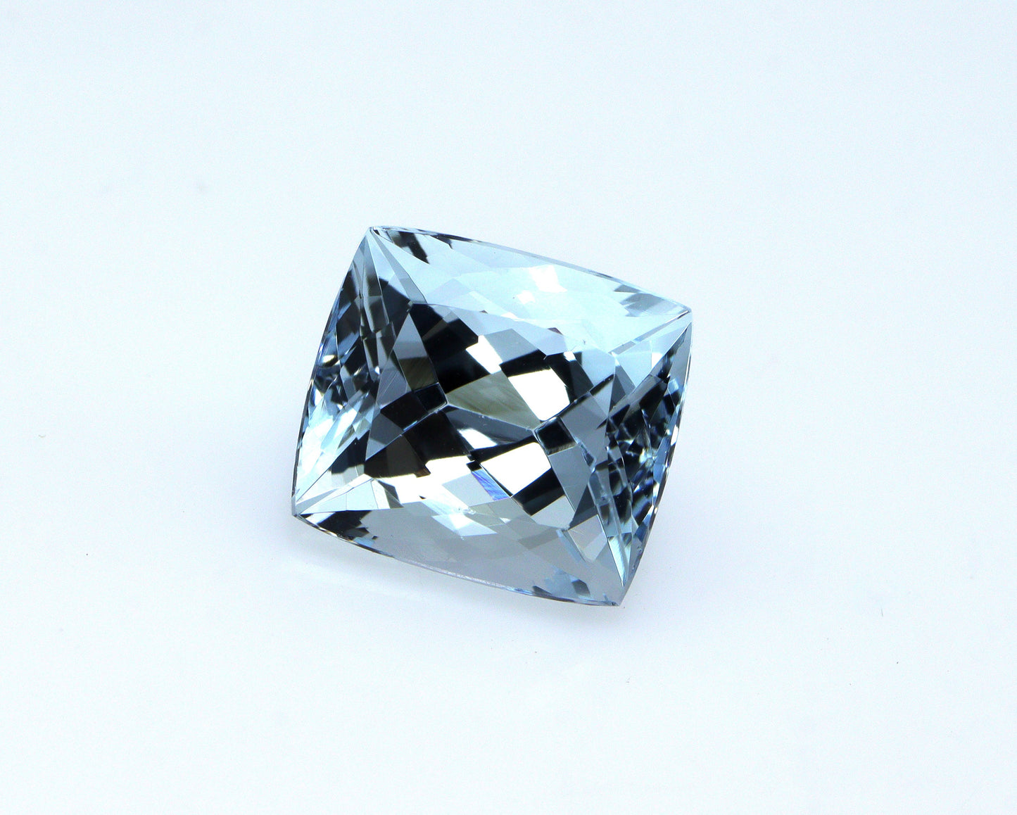 SPECIAL CUT! 5.6 Ct AAA Natural Aquamarine Cushion, Unique Micro-Faceted Cushion Gem, Medium Blue Aquamarine, March Birthstone Gem