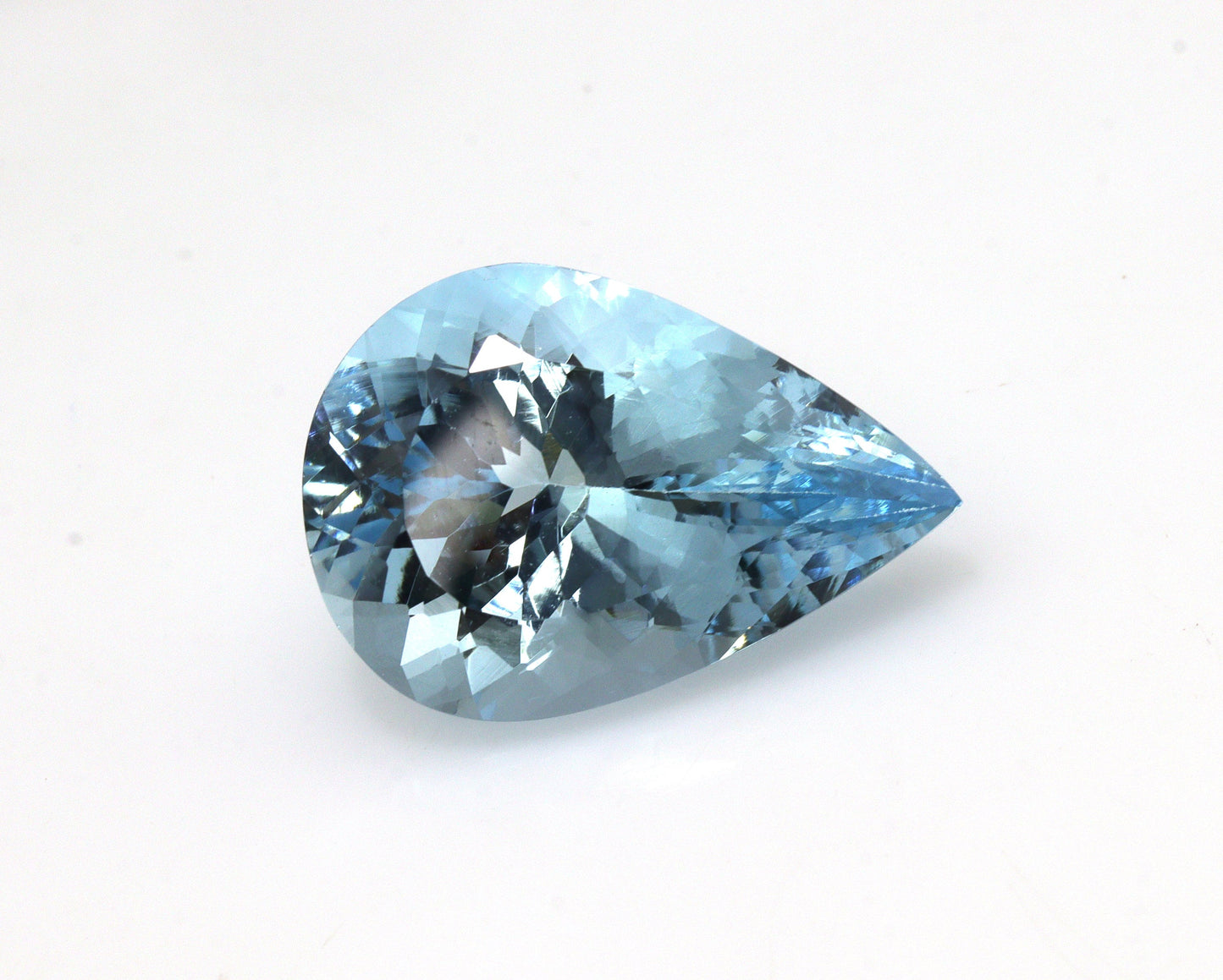 RARE 12.4 Ct Natural Aquamarine Pear Cut, AAA Top Dark Blue Faceted Gemstone for Statement Ring or Pendant, Large Eye-Clean Aquamarine